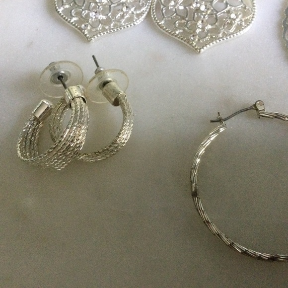 Silver Earrings Bundle of 4 - Picture 4 of 6